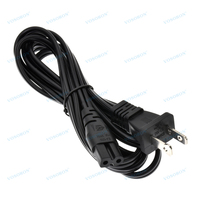 Cable de Alimentación Polarizado de 2 Puntas, 18AWG, NEMA 1-15P a C7 (Figura 8), Cable de Repuesto de 2 Ranuras, 6 pies, para Computadora, TV, PS4