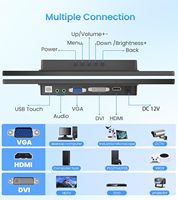 Nouvel écran portable 14 pouces avec entrées VGA/DVI pour ordinateurs portables/mini-PC, noir, garantie 3 ans pour les entreprises
