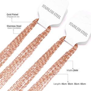 Chaîne en acier inoxydable plaqué or et argent, collier de mode, colliers maxi, colliers ras-du-cou, chaînes pour hommes/femmes, bijoux - Product Image 6