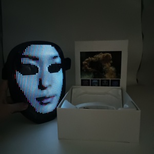 2025 High Quality <strong>Face</strong> Change Scary LED Mask New Masque LED <strong>Face</strong> <strong>Shield</strong> Halloween Disguise APP Message Programmable Led Mask - Product Image 1