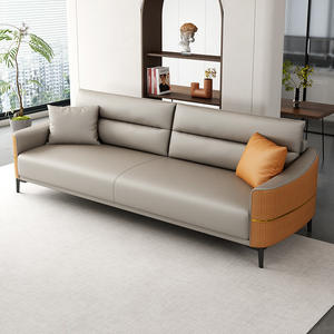 Ensemble de canapés de bureau Saint-Lee en cuir PU, éponge haute densité, meubles durables pour réunions et réceptions - Product Image 3