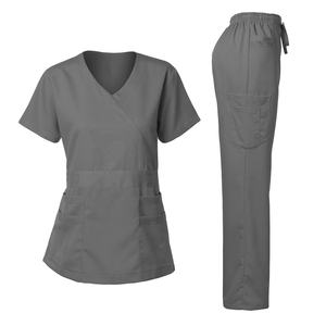 Uniforme d'hôpital tissu élastique doux clinique vêtements de travail salle d'opération haut pantalon vêtements chirurgicaux ensemble de gommage médical survêtement - Product Image 2