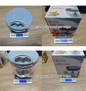 Processador de Alimentos Manual Multifuncional, Picador de Corda de 500/900ml, Liquidificador de Vegetais Livre de BPA para Preparação de Refeições - Product Image 6