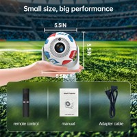 Mini projecteur LED 720P compatible 4K, mise au point automatique, 160 lumens ANSI, Wi-Fi double bande, portable pour les soirées cinéma à la maison et dans la chambre