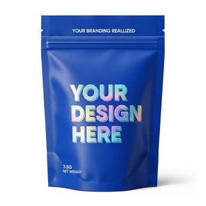 Bolsas de Mylar Holográficas Personalizables Impresas en Blanco de 4x6, 1 oz, 1 lb, 3.5, a Prueba de Olores, para Envasado de Dulces Comestibles - Product Image 1