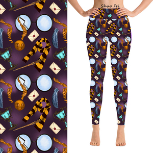 Leggings de Yoga Mágicos <span class=keywords><strong>para</strong></span> Mujer, Pantalones de Fitness Elásticos con Estampado Divertido de Bufanda y Gafas, Ropa Deportiva - Product Image 1