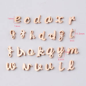 Chihang Breloque Initiale Alphabet en Acier Inoxydable <span class=keywords><strong>Plaqué</strong></span> <span class=keywords><strong>Or</strong></span> <span class=keywords><strong>18K</strong></span>, en Acier Titane, pour Bijoux DIY, 26 Lettres Minuscules - Product Image 4