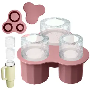 Vassoio per cubetti di ghiaccio per Stanley tazza BPA Free Silicone ghiaccio stampo con coperchio e contenitore per congelatore