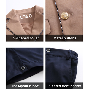 Uniforme scolaire britannique FUYI pour filles, modèles de jupes-culottes bleues, chemisiers d'uniforme scolaire pour filles, uniforme pour la <span class=keywords><strong>maternelle</strong></span>, le collège et le lycée - Product Image 6