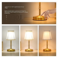 Lampe de lecture flexible et réglable en tissu doré, rechargeable, à lumière chaude, personnalisée, sans fil, moderne, lampe de table LED
