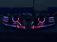 Ensemble de phares LED WRGB RGB à changement de couleur VAHID pour voiture, 6000LM, 12V, 5W+100W, phare avant pour Chevrolet Aveo GT Activo Emotion
