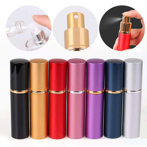 Cylindrical Rotary <b>Perfume</b> Tube 10ml Flat Head Anodized Aluminum <b>Mini</b> Makeup Sub Bottle Wholesale - Product Image 3