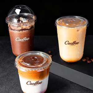 แก้ว PET แบบผนังเดียว ขนาด 9, 12, 16, 24 ออนซ์ พร้อมฝาปิด สำหรับกาแฟเย็น น้ำผลไม้ เครื่องดื่มเย็น และสมูทตี้  รับทำโลโก้ตามสั่ง - Product Image 3