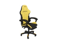 Fauteuil de jeu tournant minimaliste moderne 4D accoudoir en acier inoxydable cuir synthétique PU haute qualité pour la maison et le bureau