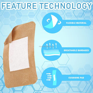 YOJO Vendaje Adhesivo Flexible Grande para Cuidado de Heridas, Sin Látex, Resistente al Agua, Tejido Transpirable de PE, 5x10cm (Beige), Grado Médico - Product Image 3