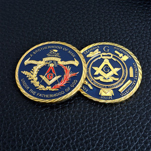 Fabricant personnalisé émail 3D franc-maçon oeil maçonnerie souvenir maçonnique estampage métal maçonnique défi pièce