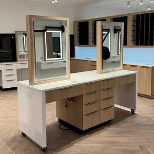 Ensemble de mobilier de magasin de détail écologique personnalisé avec éclairage LED et options personnalisables pour une conception d'intérieur complète - Product Image 1