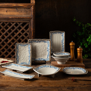 Prato de Melamina A5 Criativo, Estilo Chinês Moderno, Louça Comercial para Buffet de Hotel, para Arroz, Hot Pot e Plantas - Product Image 1