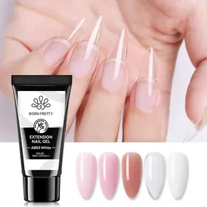 Gel Nail Gel BORN PRETTY 30ml Pink Transparent Crystal Poly Gel Acrylic Extension Builder Hard Gel For Nails Quick Extend