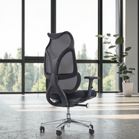 Chaise de bureau en maille ergonomique moderne OEM pour direction Support lombaire à mi-dossier Accoudoir réglable Ascenseur à gaz certifié moulé par injection
