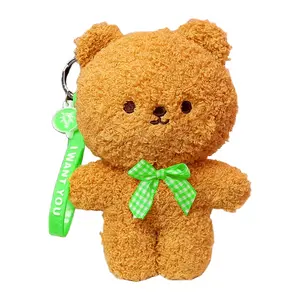 Llavero de oso de peluche promocional personalizado colgante de juguete de peluche de tamaño pequeño encantador para regalos