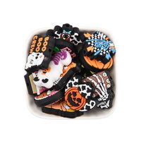 Manik-manik fokus silikon labu Halloween manik-manik silikon untuk pena manik-manik silikon karakter fokus untuk kerajinan kalung gelang
