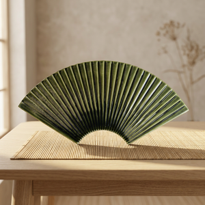 Ceramic Fan Shape Table Decoration Irregular <b>Mats</b> & Pads Oriental Design Non-Slip - Product Image 1
