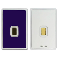 Emballage personnalisable de cartes en PVC 5g 10g 50g 1g lingots d'or pièces d'argent boîte blister inviolable manchon de lingot bols de plaque en plastique