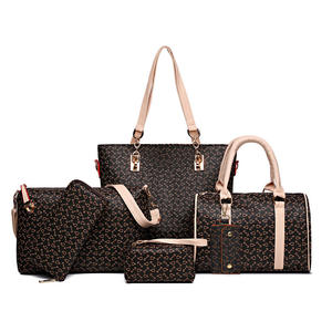 Vente en gros directe usine : Sac à grande capacité pour femme, sac en cuir imprimé pour femme, ensemble de 6 sacs à bandoulière, sac fourre-tout de créateur - Product Image 6