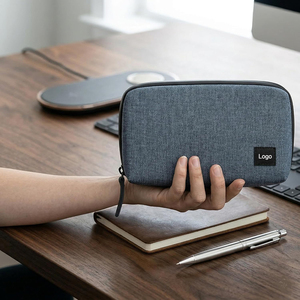 Petite trousse de rangement pour appareils électroniques, étui de voyage fin pour petits accessoires technologiques, câbles, chargeurs, écouteurs - Product Image 4