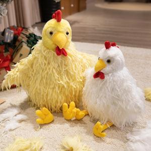 Peluche de Pollo con Plumas, Juguete de Peluche, Decoración para el Hogar, Regalo de Cumpleaños, Gallo de Peluche - Product Image 6