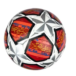 Pelota de fútbol deportiva de espuma de cuero Pu, balón de fútbol de tamaño 5, balón de fútbol personalizado