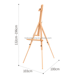Có thể điều chỉnh sàn gỗ Giá vẽ nắm giữ lên đến 112 "cao nghệ thuật hoặc nghệ sĩ phác thảo sơn hiển thị giá vẽ đứng w07e - Product Image 3
