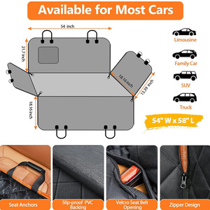 Waterproof Fordable <b>Seat</b> Protector <b>Hammock</b> Pets Dog Car <b>Seat</b> Cover Pet/dog Backseat Cover for Car Rear Back <b>Seat</b> - Product Image 4