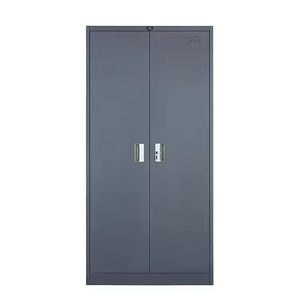 Meubles de bureau: classeur en acier noir et armoire en métal noir avec coffre-fort - Product Image 3