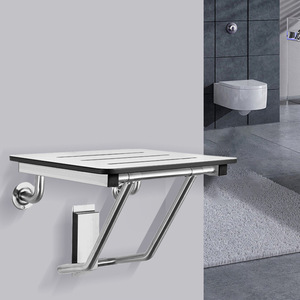 Chaise de douche concentrique pliante en acier inoxydable, capacité de charge de 150 kg, équipement de sécurité pour salle de bain pour personnes âgées et handicapées - Product Image 5