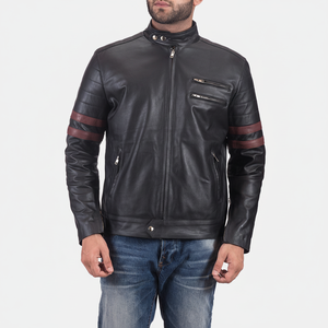 Hommes chaud vintage en cuir de vachette véritable bomber trench à capuche décontracté hiver élégant vêtements d'extérieur minces doux look ajusté - Product Image 1