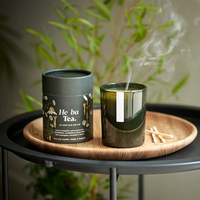 Vente en gros de bougies parfumées biodégradables en pot cylindrique, emballage en carton kraft, diffuseur d'huile et d'arômes, tube en papier rond