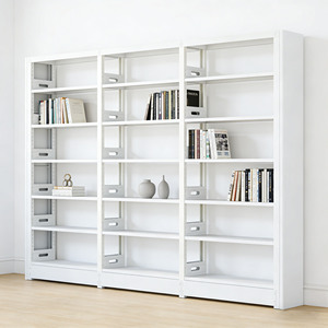 Металлические книжные полки для библиотек, детские стеллажи для книг, стеллажи для школьных библиотек и книжных магазинов, железные книжные шкафы - Product Image 1