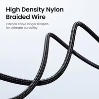 Cable USB a Lightning UGREEN con Certificación MFi, Carga Rápida de 2.4A, Cable de Datos USB con Trenzado de Nailon para iPhone 14 13 Pro Max