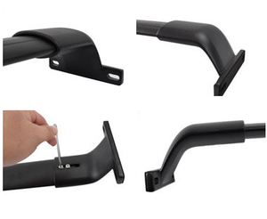 Barre de toit en alliage d'aluminium noir pour voiture, support de toit pour kayak, vélo, bateau, rangement 2 4x4 tout-terrain, slim, auto, pêche - Product Image 5