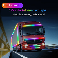 Bande lumineuse LED 24V pour voiture, camionnette et camion, à effet d'illusion coloré, haute luminosité, type défilant