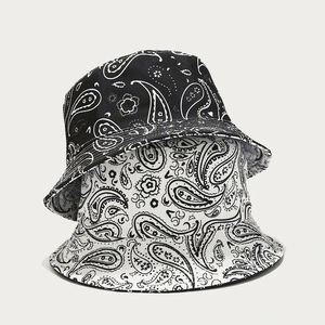 Wholesale Spring Summer Two Colour Side Wear <b>Reversible</b> SUNHAT Fisherman Cap Paisley Floral Design Printed <b>Bucket</b> <b>Hat</b> - Product Image 3