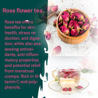 Thé en vrac de haute qualité à marque privée OEM, saveur bourgeons de rose, détoxifiant à base de plantes, thé brut pour la beauté et la santé