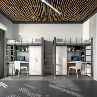 Combinaison de bureau de lit de dortoir d'employé moderne pour des étudiants d'université pour l'école