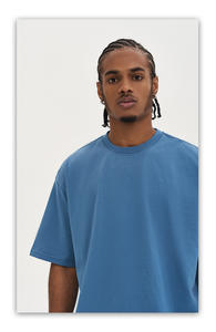 Coton de première qualité Impression de logo personnalisé Impression de t-shirt personnalisé T-shirt uni surdimensionné pour hommes - Product Image 3