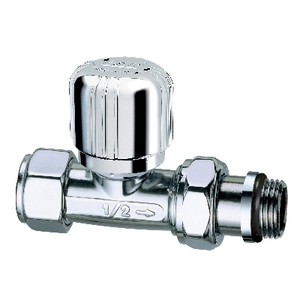 Valvola Termostatica Cromata da 1/2 Pollice per Sistemi HVAC - Product Image 1