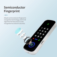 Kit de Control de Acceso Inalámbrico con Huella Dactilar, Sin Perforaciones, con Aplicación Inteligente, Logotipo Personalizado OEM, Cerradura Eléctrica de Cerrojo, Sistema Autónomo