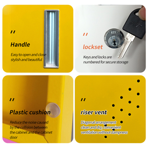 Thép Mới Trung Học Tủ Khóa 9 Cửa Ra Vào Làm Việc Nhân Viên Phòng Tập Thể Dục Trường Tủ Khóa Kim Loại Nội Thất Văn Phòng Hiện Đại - Product Image 5