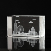 Honneur de cristal personnalisé 3D gravure laser cristal Cube K9 cristal personnalisé Souvenir artisanat